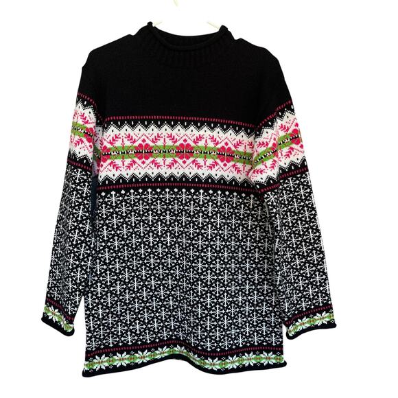 Vintage Norton Studio Sweater Womens Small Fair Isle Acrylic Pullover 90s - Picture 1 of 7